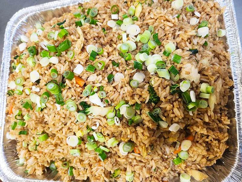 Flavorful fried rice with fresh scallions at New Ocean Restaurant, a Chinese Restaurant in Newark